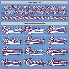 Load image into Gallery viewer, Custom Light Blue Royal-Red Hockey Jersey