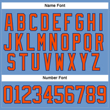 Load image into Gallery viewer, Custom Light Blue Orange-Royal Hockey Jersey