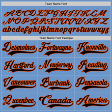 Load image into Gallery viewer, Custom Light Blue Black-Orange Hockey Jersey