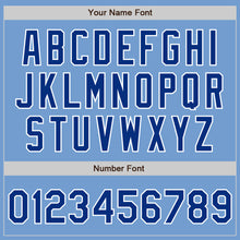 Load image into Gallery viewer, Custom Light Blue Royal-White Authentic Baseball Jersey