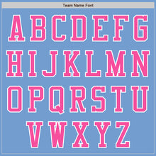 Load image into Gallery viewer, Custom Light Blue Pink-White Authentic Baseball Jersey