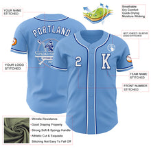 Load image into Gallery viewer, Custom Light Blue White-Royal Authentic Baseball Jersey