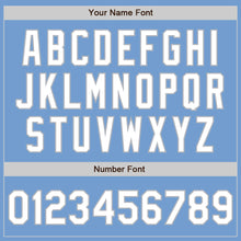 Load image into Gallery viewer, Custom Light Blue White-Gray Authentic Baseball Jersey