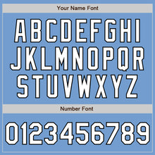Load image into Gallery viewer, Custom Light Blue White-Black Authentic Baseball Jersey
