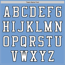 Load image into Gallery viewer, Custom Light Blue White-Black Authentic Baseball Jersey