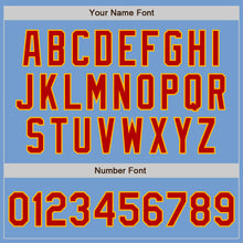 Load image into Gallery viewer, Custom Light Blue Red-Gold Authentic Baseball Jersey