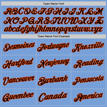 Load image into Gallery viewer, Custom Light Blue Black-Orange Authentic Throwback Basketball Jersey