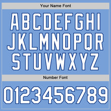 Load image into Gallery viewer, Custom Light Blue White-Royal Authentic Throwback Basketball Jersey