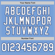 Load image into Gallery viewer, Custom Light Blue White-Navy Authentic Throwback Basketball Jersey