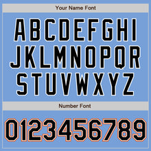 Load image into Gallery viewer, Custom Light Blue Black White-Orange Authentic Baseball Jersey