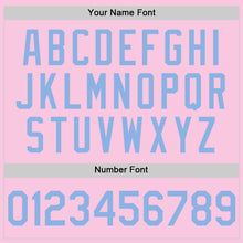 Load image into Gallery viewer, Custom Light Pink Light Blue Mesh Authentic Throwback Baseball Jersey