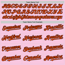 Load image into Gallery viewer, Custom Light Pink Orange-Black Mesh Authentic Throwback Baseball Jersey