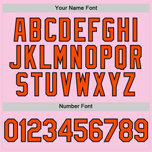 Load image into Gallery viewer, Custom Light Pink Orange-Black Mesh Authentic Throwback Baseball Jersey