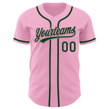 Load image into Gallery viewer, Custom Light Pink Green Authentic Baseball Jersey