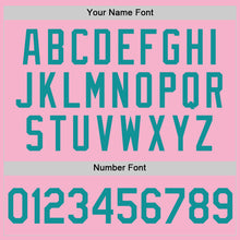 Load image into Gallery viewer, Custom Light Pink Teal Authentic Baseball Jersey