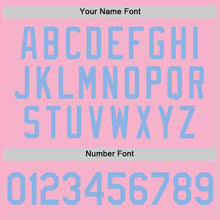 Load image into Gallery viewer, Custom Light Pink Light Blue Authentic Baseball Jersey