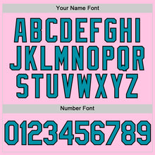 Load image into Gallery viewer, Custom Light Pink Teal-Black Authentic Throwback Baseball Jersey