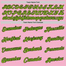 Load image into Gallery viewer, Custom Light Pink Neon Green-Black Authentic Throwback Basketball Jersey