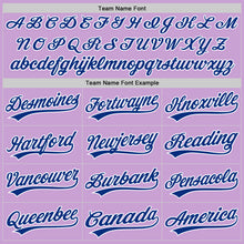 Load image into Gallery viewer, Custom Light Purple Royal-White Authentic Baseball Jersey