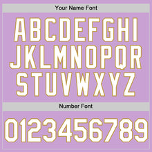 Load image into Gallery viewer, Custom Light Purple White-Old Gold Authentic Baseball Jersey