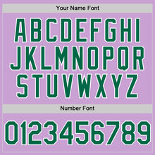 Load image into Gallery viewer, Custom Light Purple Kelly Green-White Authentic Baseball Jersey