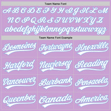 Load image into Gallery viewer, Custom Light Purple White-Light Blue Authentic Baseball Jersey