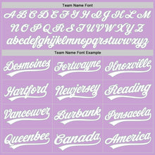 Load image into Gallery viewer, Custom Light Purple White-Gray Authentic Baseball Jersey