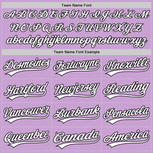 Load image into Gallery viewer, Custom Light Purple White-Black Authentic Baseball Jersey