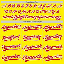 Load image into Gallery viewer, Custom Light Yellow Red-White Authentic Baseball Jersey