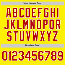 Load image into Gallery viewer, Custom Light Yellow Red-White Authentic Baseball Jersey