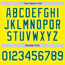 Load image into Gallery viewer, Custom Light Yellow Kelly Green-White Authentic Baseball Jersey