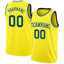 Load image into Gallery viewer, Custom Light Yellow Green-White Authentic Basketball Jersey