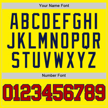 Load image into Gallery viewer, Custom Light Yellow Red-Navy Authentic Basketball Jersey