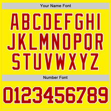 Load image into Gallery viewer, Custom Light Yellow Red-White Authentic Basketball Jersey