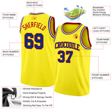 Load image into Gallery viewer, Custom Light Yellow Royal Red-White Authentic Basketball Jersey