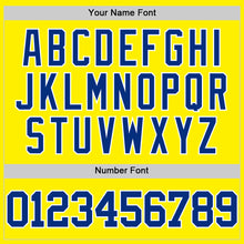 Load image into Gallery viewer, Custom Light Yellow Royal-White Authentic Basketball Jersey