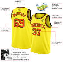 Load image into Gallery viewer, Custom Light Yellow Orange-Black Authentic Basketball Jersey