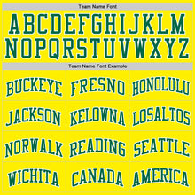 Load image into Gallery viewer, Custom Light Yellow Kelly Green-White Authentic Basketball Jersey