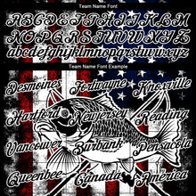 Load image into Gallery viewer, Custom Black Red-Royal 3D American Flag And Carp Fish Fishing Long Sleeve Performance T-Shirt