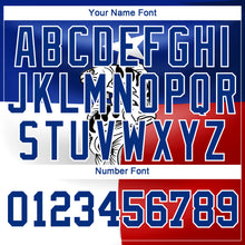 Load image into Gallery viewer, Custom Royal Red-White 3D Texas Flag And Fish Fishing Long Sleeve Performance T-Shirt