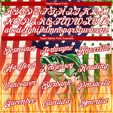 Load image into Gallery viewer, Custom Royal White-Red 3D American Flag And Bass Fish Fishing Long Sleeve Performance T-Shirt