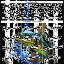 Load image into Gallery viewer, Custom Black White 3D American Flag And Fish Fishing Long Sleeve Performance T-Shirt