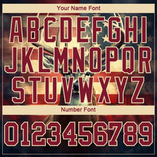 Load image into Gallery viewer, Custom Navy Crimson-City Cream 3D Animal Deer Hunting American Flag Long Sleeve Performance T-Shirt