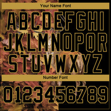 Load image into Gallery viewer, Custom Black Old Gold 3D Animal Deer Hunting Long Sleeve Performance T-Shirt