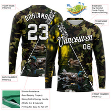 Load image into Gallery viewer, Custom Camo White-Black 3D Animal Duck Hunting Tool Arrow Long Sleeve Performance T-Shirt