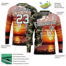 Load image into Gallery viewer, Custom Camo White-Black 3D Animal Dog Hunting Long Sleeve Performance T-Shirt