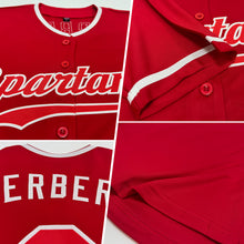 Load image into Gallery viewer, Custom Red Red-White Authentic Baseball Jersey