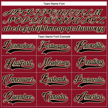 Load image into Gallery viewer, Custom Maroon Black-City Cream Hockey Lace Neck Jersey