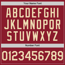 Load image into Gallery viewer, Custom Maroon Cream Mesh Authentic Throwback Baseball Jersey