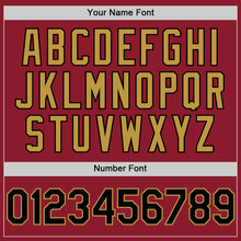 Load image into Gallery viewer, Custom Maroon Black-Old Gold Mesh Authentic Throwback Baseball Jersey